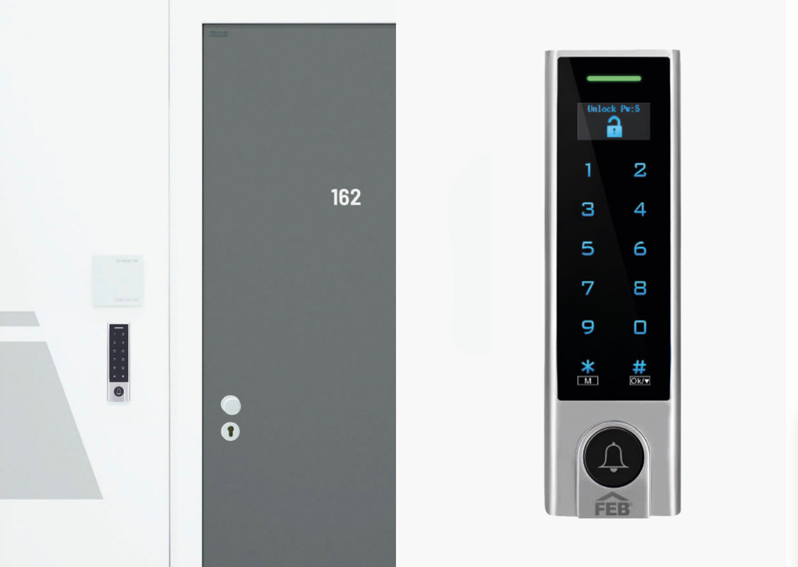 Tastierina numerica smart FEB keybox per chiavi da esterno ottima per B&B , alberghi e case vacanza - Pepautomazione, P&P